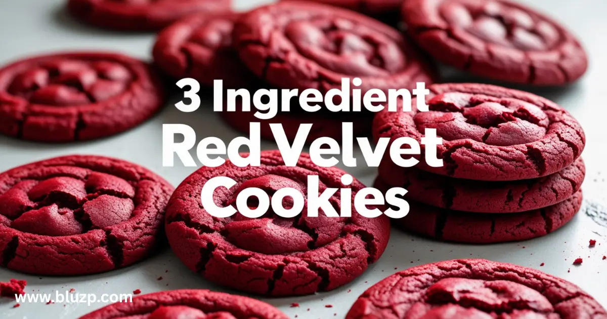 3 Ingredient Red Velvet Cookies