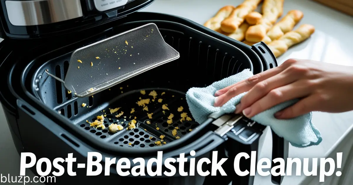 Cleaning the Air Fryer After Cooking Breadsticks