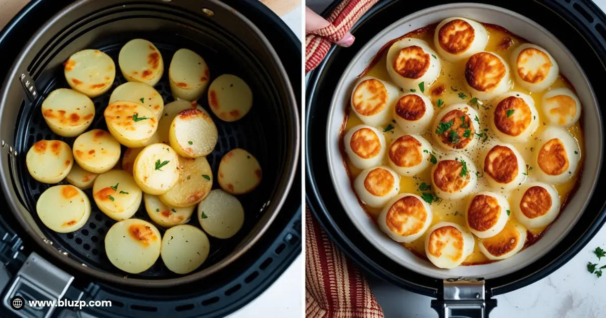 You can reheat your scalloped potatoes quickly and easily with air frying.